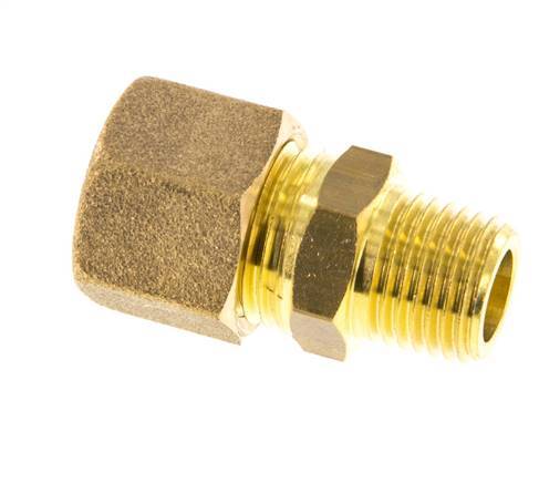R 1/4'' Male x 10mm Brass Straight Compression Fitting 95 Bar DIN EN 1254-2 [2 Pieces]