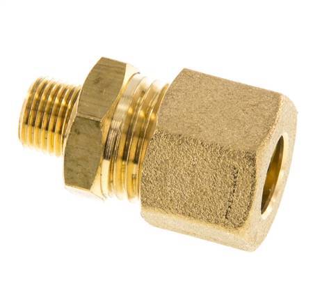 R 1/8'' Buitendraad x 10mm Messing Rechte Knelfitting 95 Bar DIN EN 1254-2