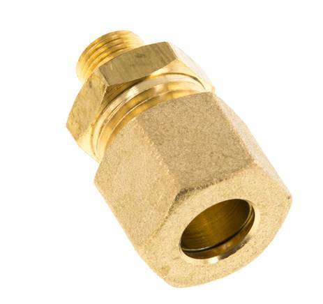 R 1/8'' Buitendraad x 10mm Messing Rechte Knelfitting 95 Bar DIN EN 1254-2