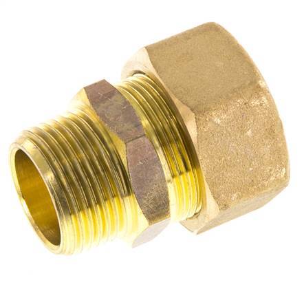 R 3/4'' Buitendraad x 22mm Messing Rechte Knelfitting 54 Bar DIN EN 1254-2