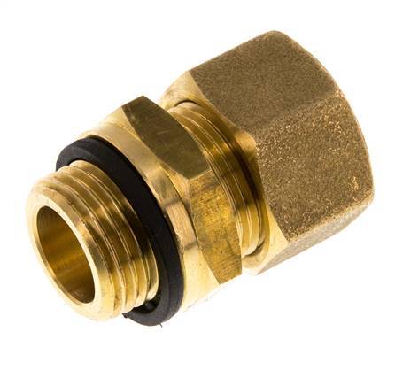 G 1/2'' Buitendraad x 16mm Messing Rechte Knelfitting met PA Afdichting 76 Bar DIN EN 1254-2