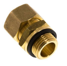 G 1/2'' Buitendraad x 16mm Messing Rechte Knelfitting met PA Afdichting 76 Bar DIN EN 1254-2