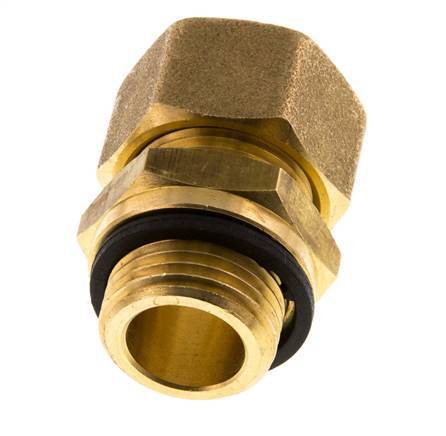 G 1/2'' Buitendraad x 16mm Messing Rechte Knelfitting met PA Afdichting 76 Bar DIN EN 1254-2