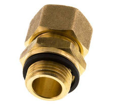 G 1/2'' Buitendraad x 16mm Messing Rechte Knelfitting met PA Afdichting 76 Bar DIN EN 1254-2