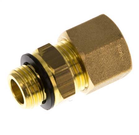 G 1/4'' Buitendraad x 10mm Messing Rechte Knelfitting met PA Afdichting 95 Bar DIN EN 1254-2
