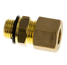 G 1/4'' Buitendraad x 10mm Messing Rechte Knelfitting met PA Afdichting 95 Bar DIN EN 1254-2