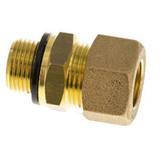 G 3/8'' Buitendraad x 14mm Messing Rechte Knelfitting met PA Afdichting 89 Bar DIN EN 1254-2