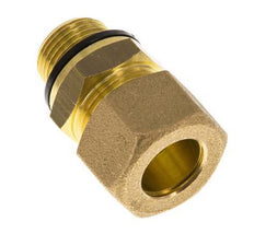 G 3/8'' Buitendraad x 14mm Messing Rechte Knelfitting met PA Afdichting 89 Bar DIN EN 1254-2