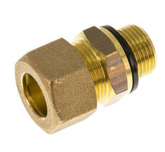 G 3/8'' Buitendraad x 14mm Messing Rechte Knelfitting met PA Afdichting 89 Bar DIN EN 1254-2