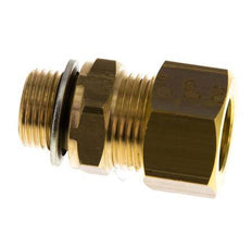 G 3/8'' Buitendraad x 15mm Messing Rechte Knelfitting met PA Afdichting 82 Bar DIN EN 1254-2