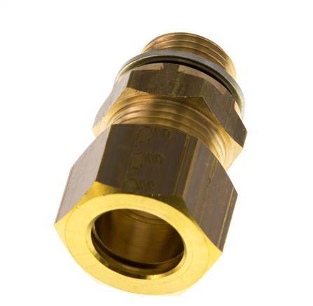 G 3/8'' Buitendraad x 15mm Messing Rechte Knelfitting met PA Afdichting 82 Bar DIN EN 1254-2