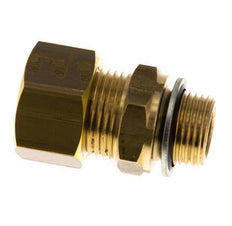 G 3/8'' Buitendraad x 15mm Messing Rechte Knelfitting met PA Afdichting 82 Bar DIN EN 1254-2