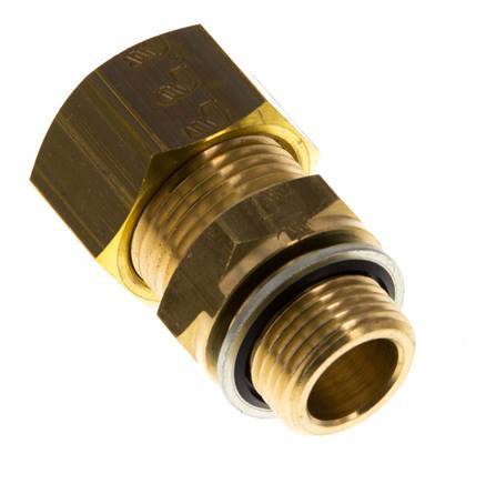 G 3/8'' Buitendraad x 15mm Messing Rechte Knelfitting met PA Afdichting 82 Bar DIN EN 1254-2