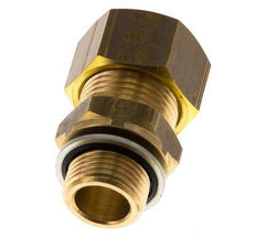 G 3/8'' Buitendraad x 15mm Messing Rechte Knelfitting met PA Afdichting 82 Bar DIN EN 1254-2