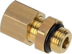 G 1/8'' Male x 6mm Brass Straight Compression Fitting with NBR Seal 150 Bar DIN EN 1254-2 [2 Pieces]