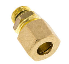 G 1/4'' Buitendraad x 10mm Messing Rechte Knelfitting met NBR Afdichting 95 Bar DIN EN 1254-2
