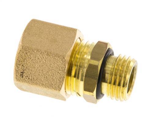 G 1/4'' Buitendraad x 10mm Messing Rechte Knelfitting met NBR Afdichting 95 Bar DIN EN 1254-2