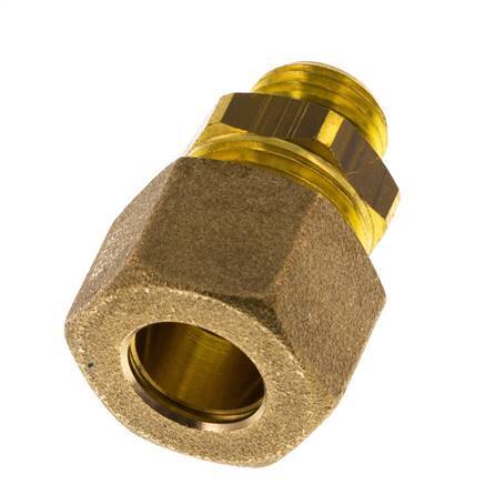 G 1/4'' Buitendraad x 12mm Messing Rechte Knelfitting met NBR Afdichting 75 Bar DIN EN 1254-2