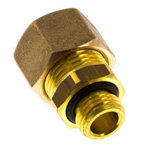 G 1/4'' Buitendraad x 12mm Messing Rechte Knelfitting met NBR Afdichting 75 Bar DIN EN 1254-2