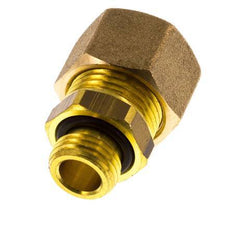 G 1/4'' Buitendraad x 12mm Messing Rechte Knelfitting met NBR Afdichting 75 Bar DIN EN 1254-2