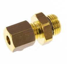 G 1/8'' Male x 4mm Brass Straight Compression Fitting with NBR Seal 150 Bar DIN EN 1254-2 [2 Pieces]