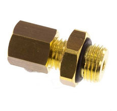 G 1/8'' Male x 4mm Brass Straight Compression Fitting with NBR Seal 150 Bar DIN EN 1254-2 [2 Pieces]