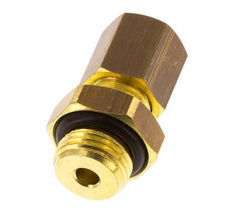 G 1/8'' Male x 4mm Brass Straight Compression Fitting with NBR Seal 150 Bar DIN EN 1254-2 [2 Pieces]