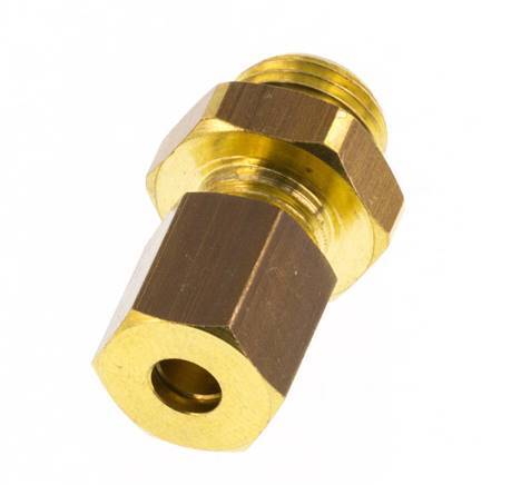 G 1/8'' Male x 4mm Brass Straight Compression Fitting with NBR Seal 150 Bar DIN EN 1254-2 [2 Pieces]