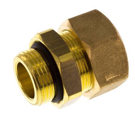 G 3/4'' Buitendraad x 22mm Messing Rechte Knelfitting met NBR Afdichting 54 Bar DIN EN 1254-2