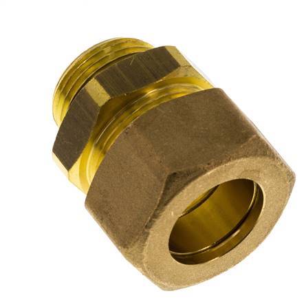 G 3/4'' Buitendraad x 22mm Messing Rechte Knelfitting met NBR Afdichting 54 Bar DIN EN 1254-2