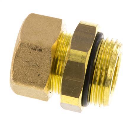 G 1'' Buitendraad x 22mm Messing Rechte Knelfitting met NBR Afdichting 54 Bar DIN EN 1254-2