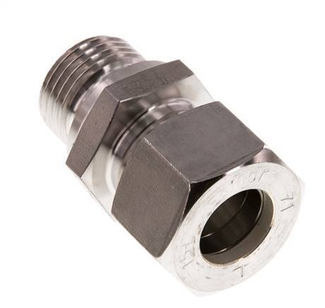 G 1/2'' Buitendraad x 15L RVS Rechte Knelfitting 315 Bar DIN 2353