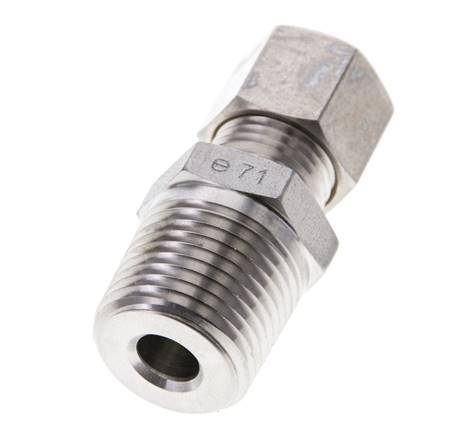 1/2'' NPT Male x 10L Stainless steel Straight Compression Fitting 315 Bar DIN 2353