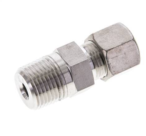 1/2'' NPT Male x 10S Stainless steel Straight Compression Fitting 630 Bar DIN 2353