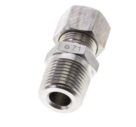 1/2'' NPT Male x 12L Stainless steel Straight Compression Fitting 315 Bar DIN 2353