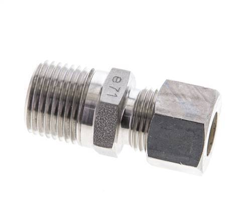 1/2'' NPT Male x 12L Stainless steel Straight Compression Fitting 315 Bar DIN 2353