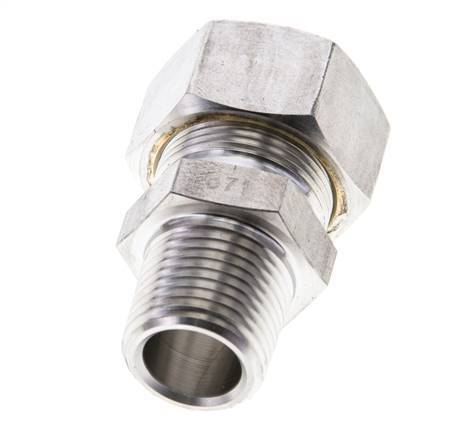 1/2'' NPT Male x 18L Stainless steel Straight Compression Fitting 315 Bar DIN 2353