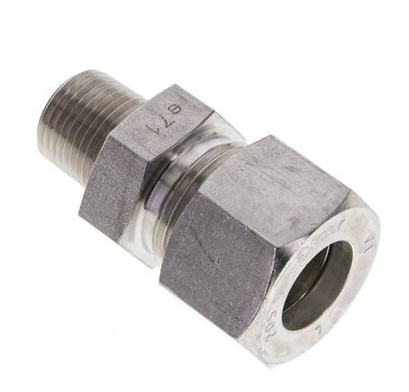 1/2'' NPT Male x 20S Stainless steel Straight Compression Fitting 400 Bar DIN 2353