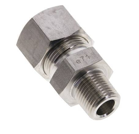 1/2'' NPT Male x 20S Stainless steel Straight Compression Fitting 400 Bar DIN 2353