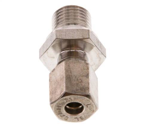 G 1/4'' Buitendraad x 6L RVS Rechte Knelfitting 315 Bar DIN 2353