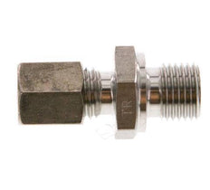 G 1/4'' Buitendraad x 6L RVS Rechte Knelfitting 315 Bar DIN 2353