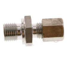 G 1/4'' Buitendraad x 6L RVS Rechte Knelfitting 315 Bar DIN 2353