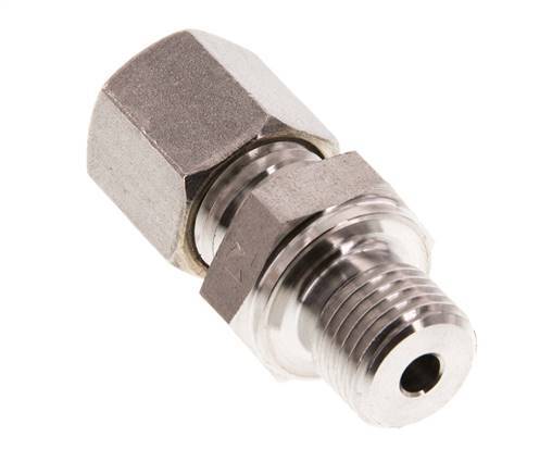 G 1/4'' Male x 6S Stainless steel Straight Compression Fitting 630 Bar DIN 2353