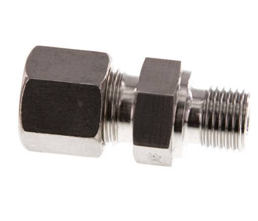 G 1/4'' Buitendraad x 8S RVS Rechte Knelfitting 630 Bar DIN 2353