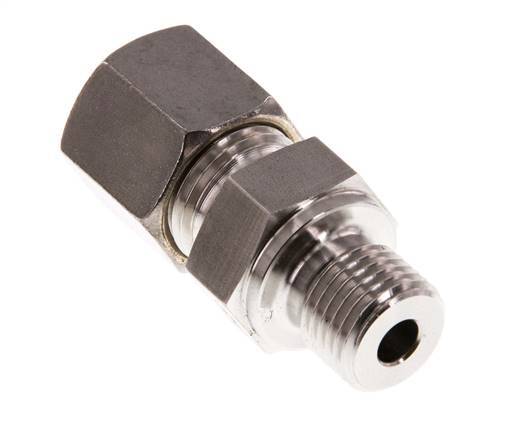 G 1/4'' Buitendraad x 8S RVS Rechte Knelfitting 630 Bar DIN 2353