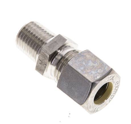 1/4'' NPT Male x 10L Stainless steel Straight Compression Fitting 315 Bar DIN 2353