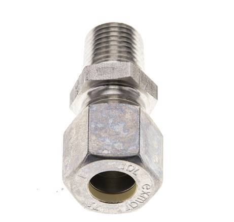 1/4'' NPT Male x 10L Stainless steel Straight Compression Fitting 315 Bar DIN 2353