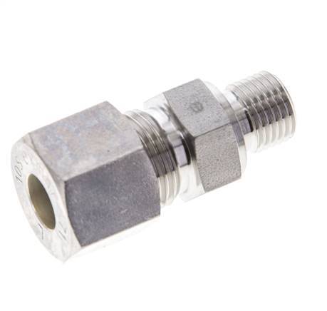 1/4'' NPT Male x 10S Stainless steel Straight Compression Fitting 630 Bar DIN 2353