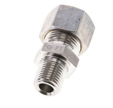 1/4'' NPT Male x 12L Stainless steel Straight Compression Fitting 315 Bar DIN 2353