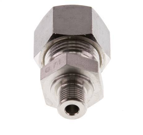 G 1/8'' Buitendraad x 12L RVS Rechte Knelfitting 315 Bar DIN 2353